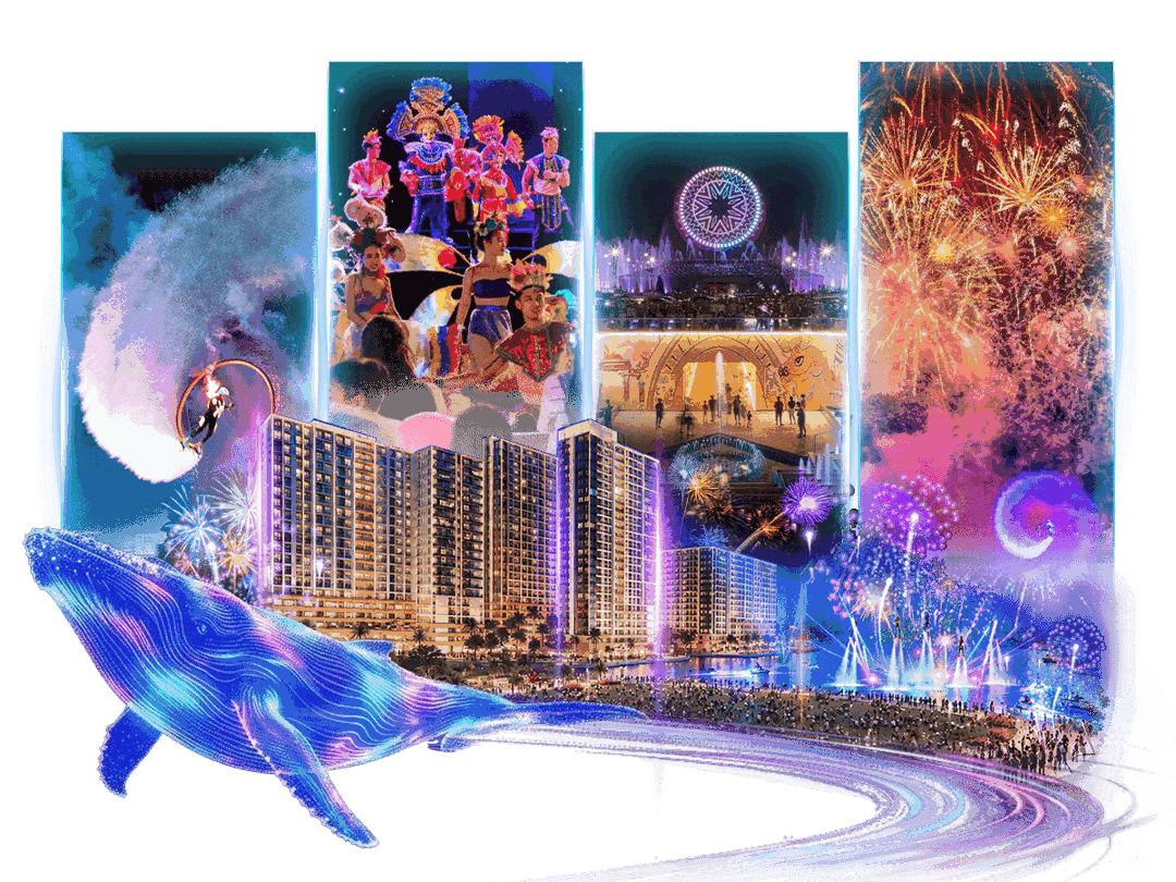 Trải nghiệm lễ hội tại Festival Island — pháo hoa, nhạc nước, biểu diễn nghệ thuật, thể thao nước
