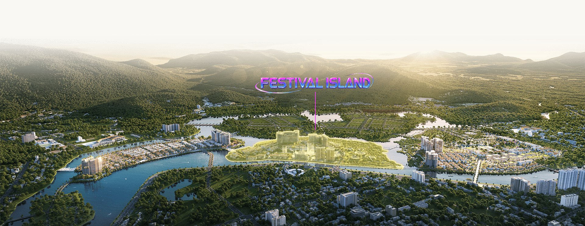 Vị trí Festival Island trong Charmora City — Nam Nha Trang